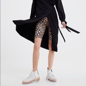 Zara animal print cycling shorts